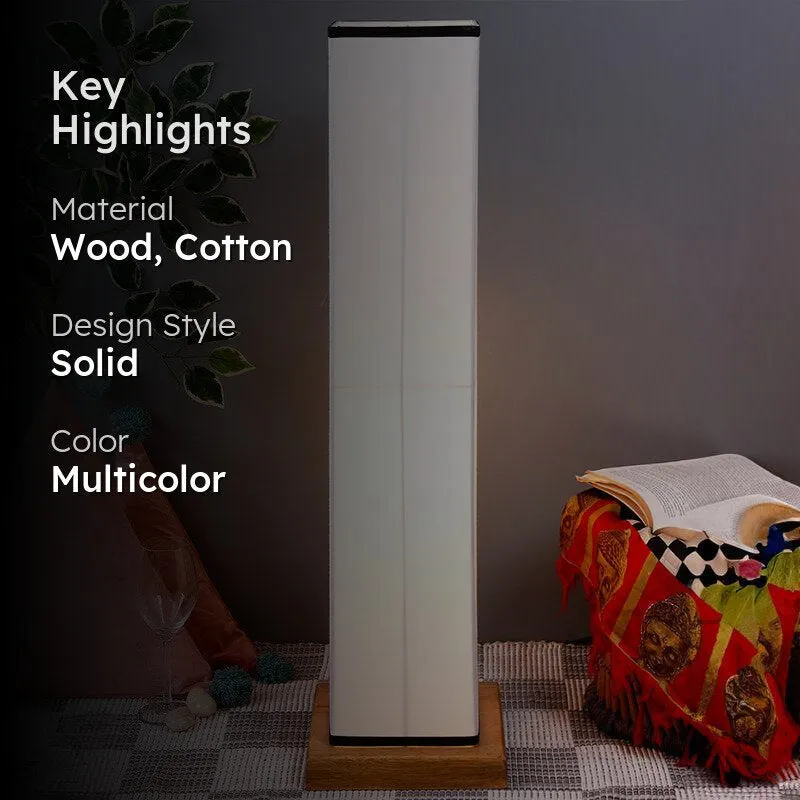 Ruya Wooden Tower Floor Lamp - Black & White media 2