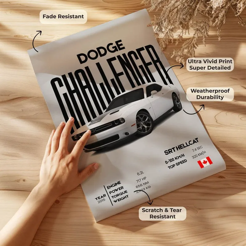 Dodge Challenger Spirit Wall Poster media 8