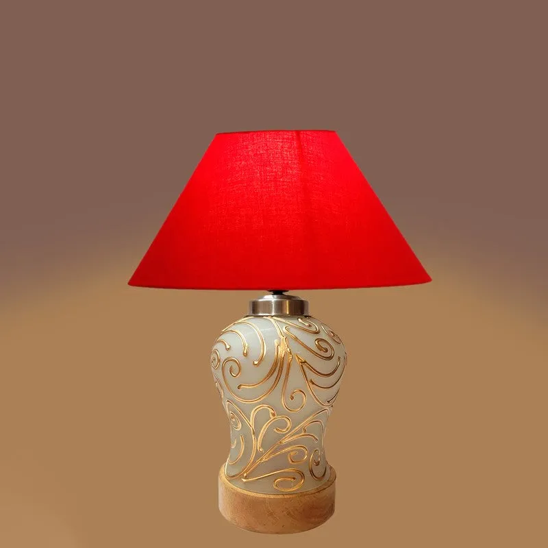 Lumithra Wooden Table Lamp - Red media 5