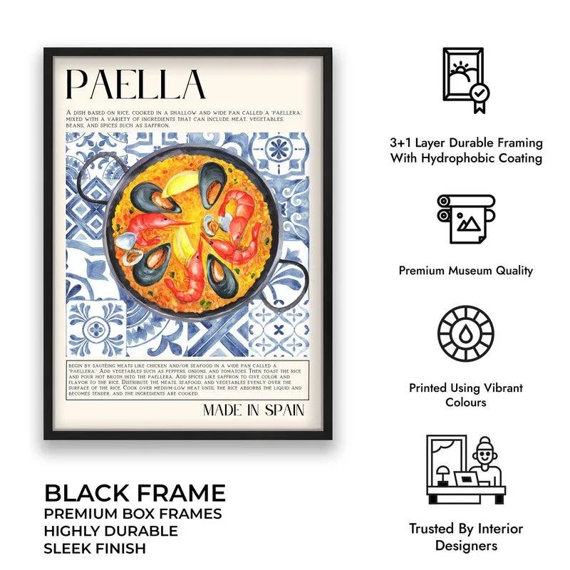 Paella Archival Canvas Wall Art - Black media 10