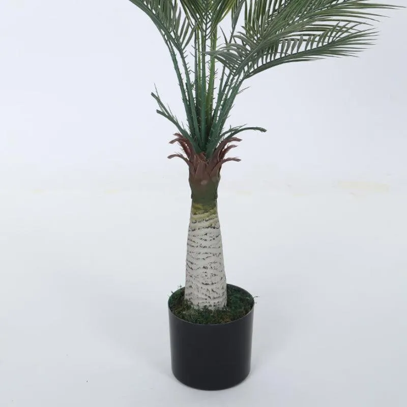 Faux Bottle Areca Plant With Black Plastic Pot - 3.61 ft media 4