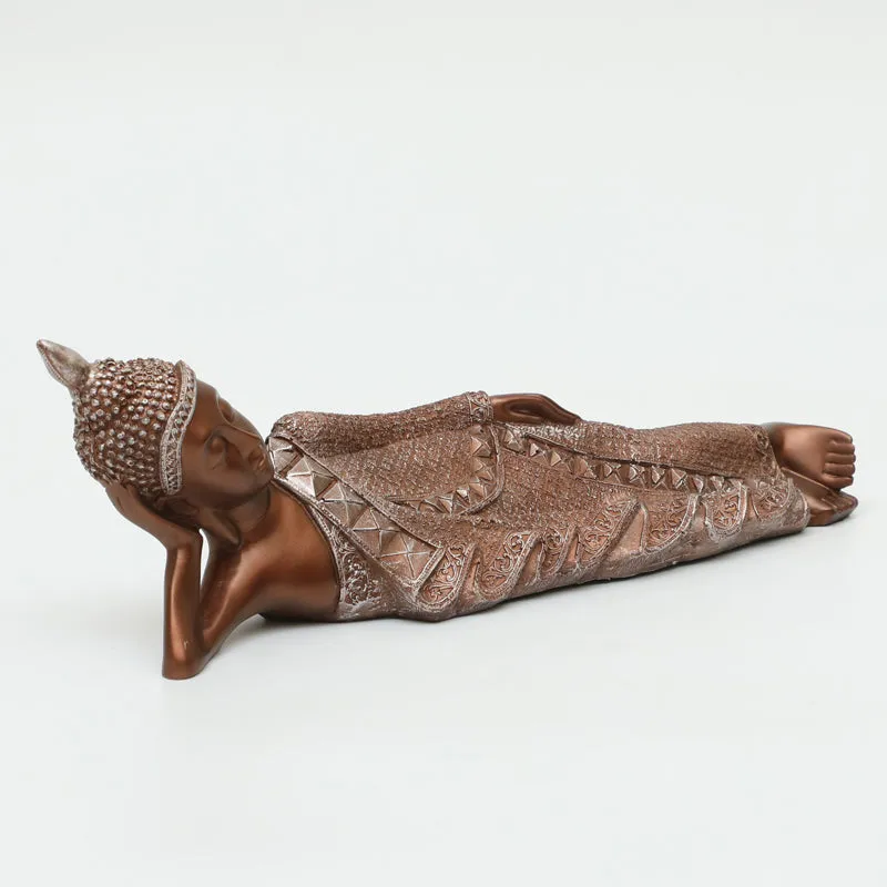 Buddha In Thought I Showpiece - Copper media 4