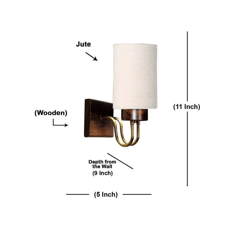 Gilded Arch Jute Wall Lamp - White media 7