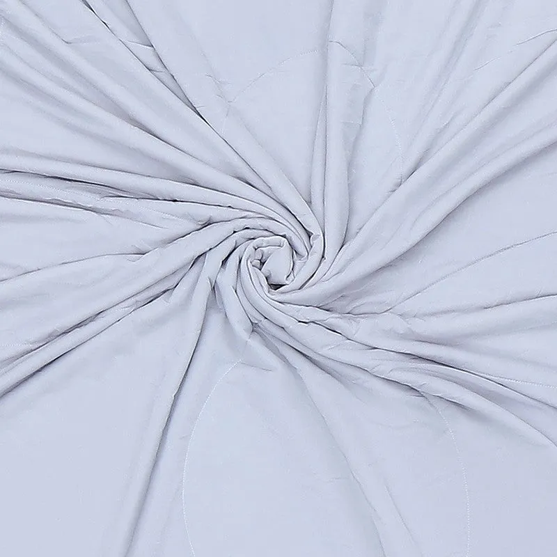 Monte Carlo Softelle Solid Polyester Reversible Comforter (Grey & Lavender) - 110 GSM media 6