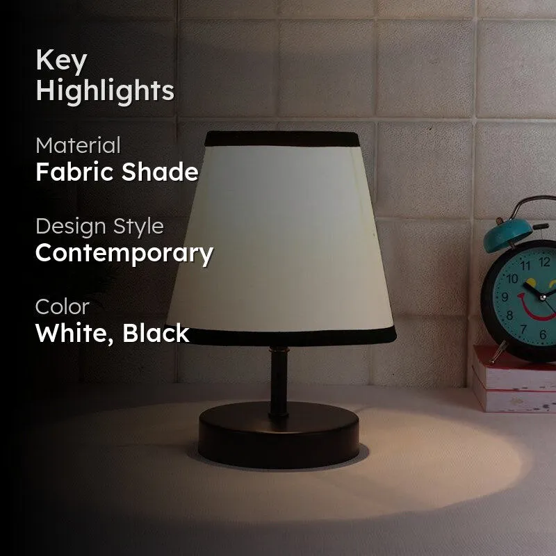 Otravo Fabric Table Lamp - White,Black media 2
