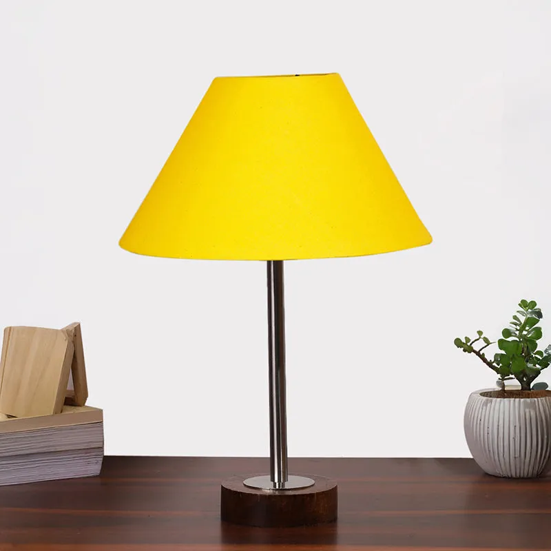 Cotin II Rodin Wooden Table Lamp - Yellow,Silver,Brown media 3