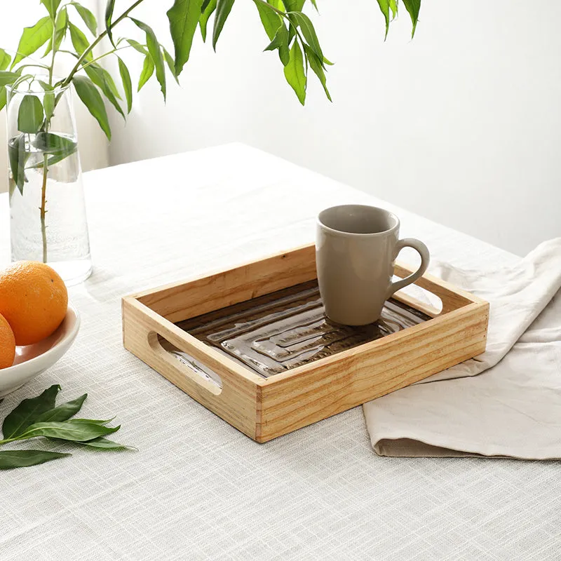 Nyma Spiral Serving Tray - Brown media 1