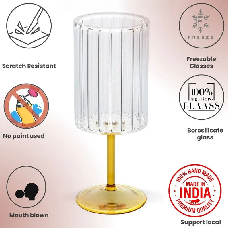 Sunlit Charm Goblet Glass(280 mL) - Set Of Two media 5