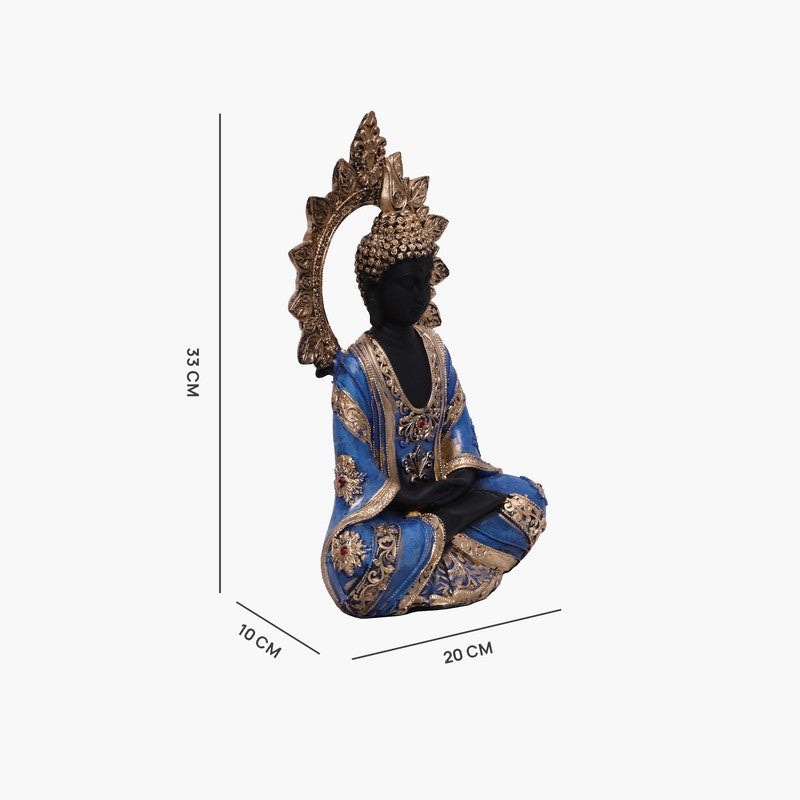 Azure Peace Buddha Idol - Blue media 7