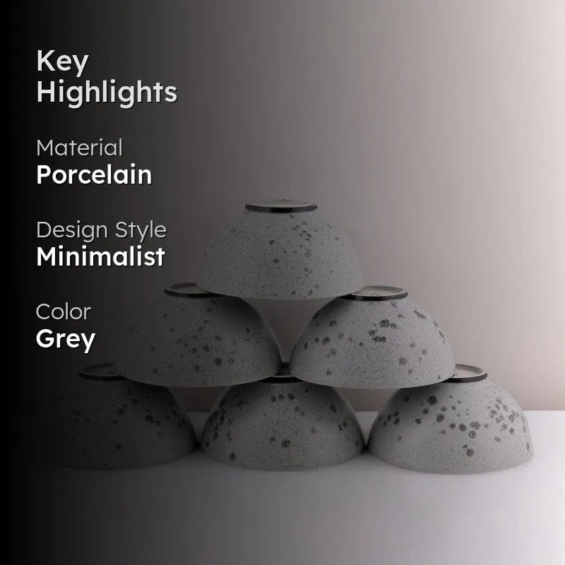 Raw Grey Bowl - Set Of Six media 2