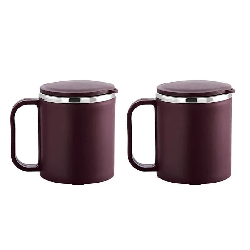 Festa Stainless Steel Coffee Mug (180 mL Each/Brown) - Set of Two media 3