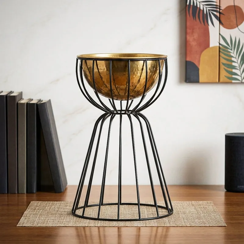 Tejasvi Floor Planter (Gold) - Medium media 1