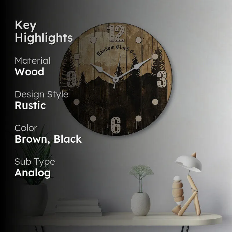 Zaman Analog Wooden Wall Clock media 2