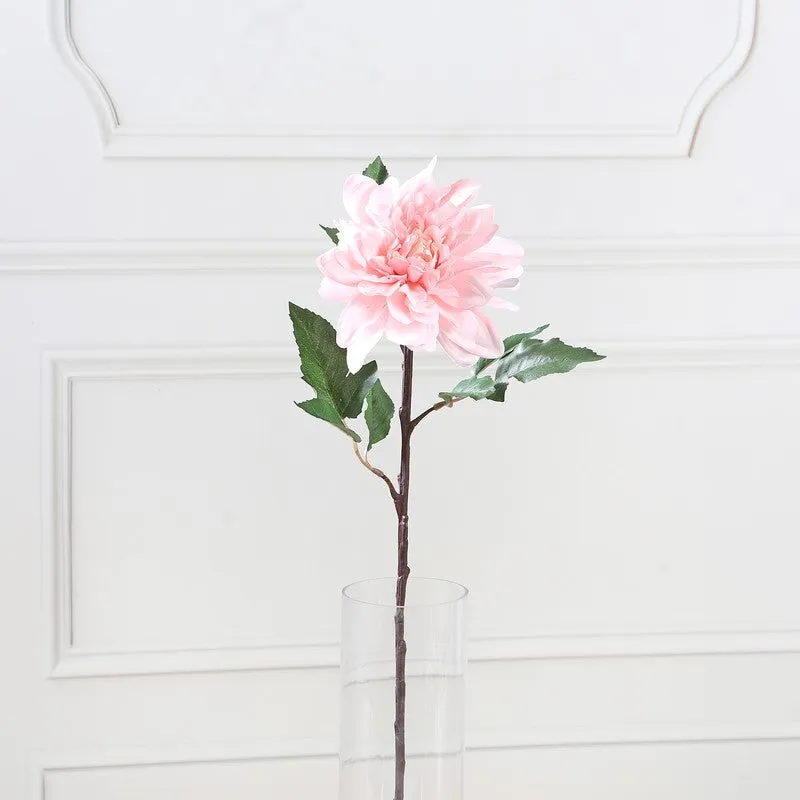 Dahlia Dark Artificial Flower Stem - Light Pink media 4