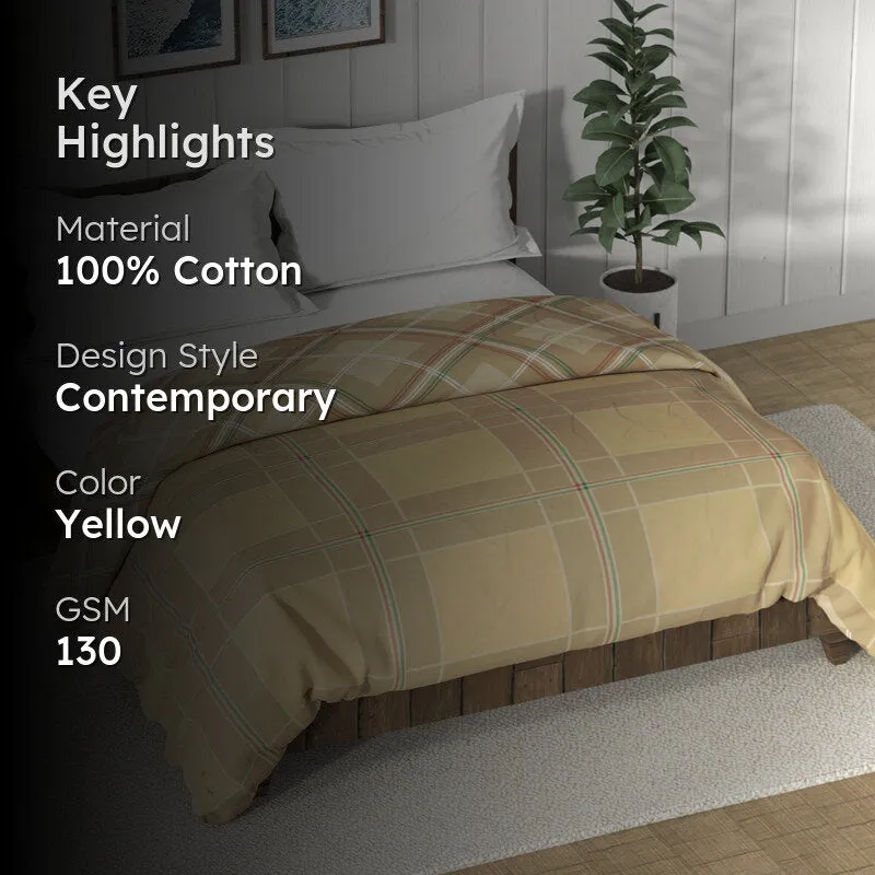 Nautica Plaid Reversible Comforter (Sand) - 130 GSM media 2