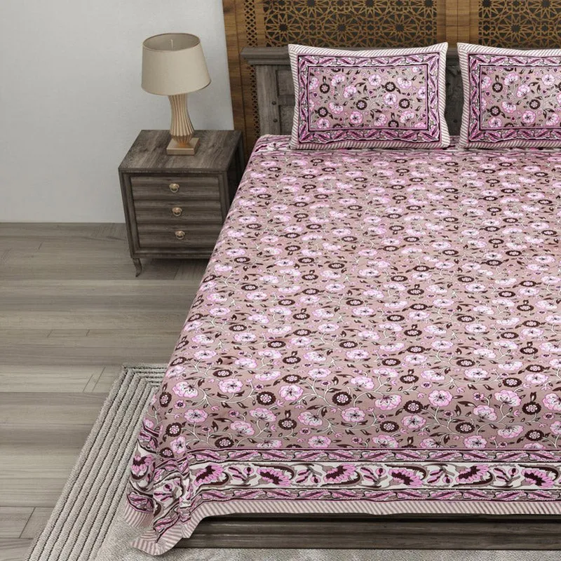 Geora Cotton Bedsheet (Pink) - 240 TC media 3