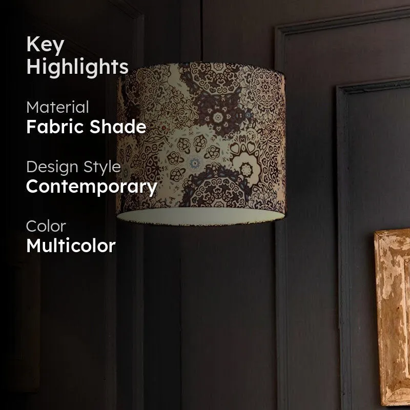 Vivid Blue Fabric Ceiling Lamp media 2