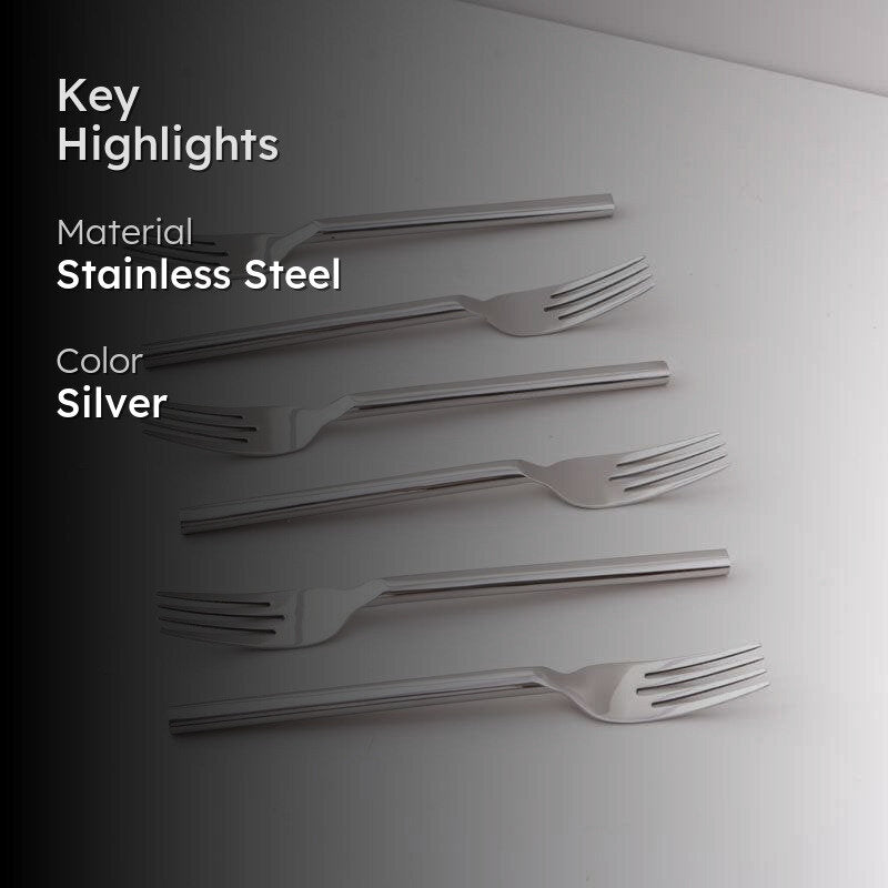 Hexa Dessert Fork - Set Of Six media 2