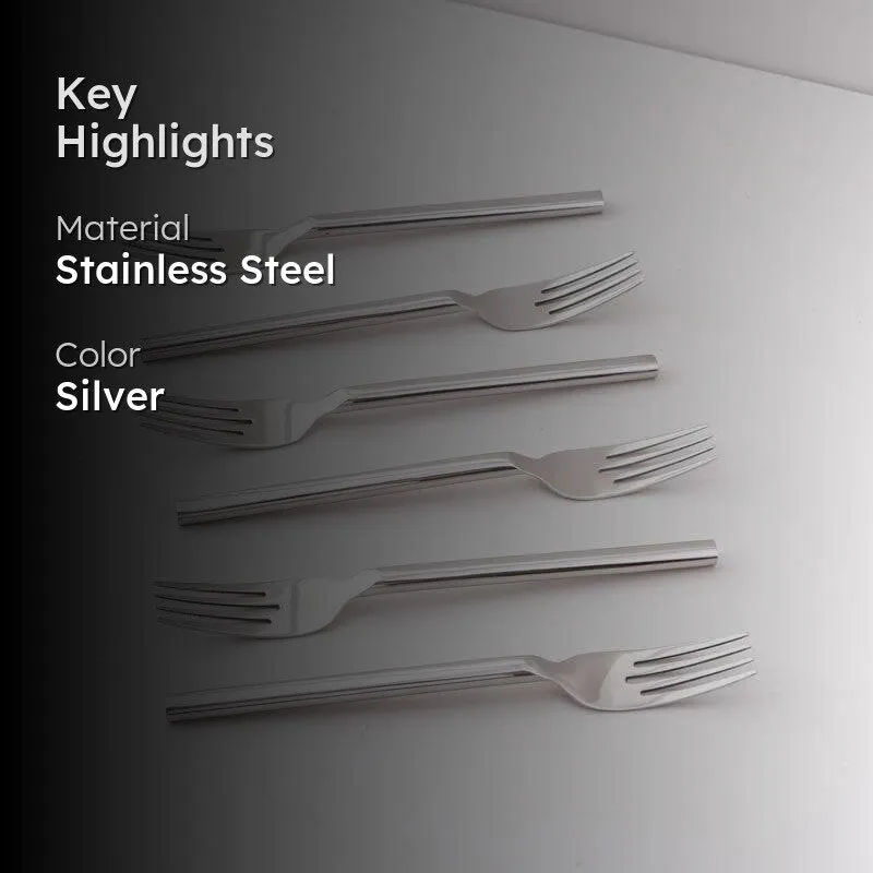 Hexa Dessert Fork - Set Of Six media 2