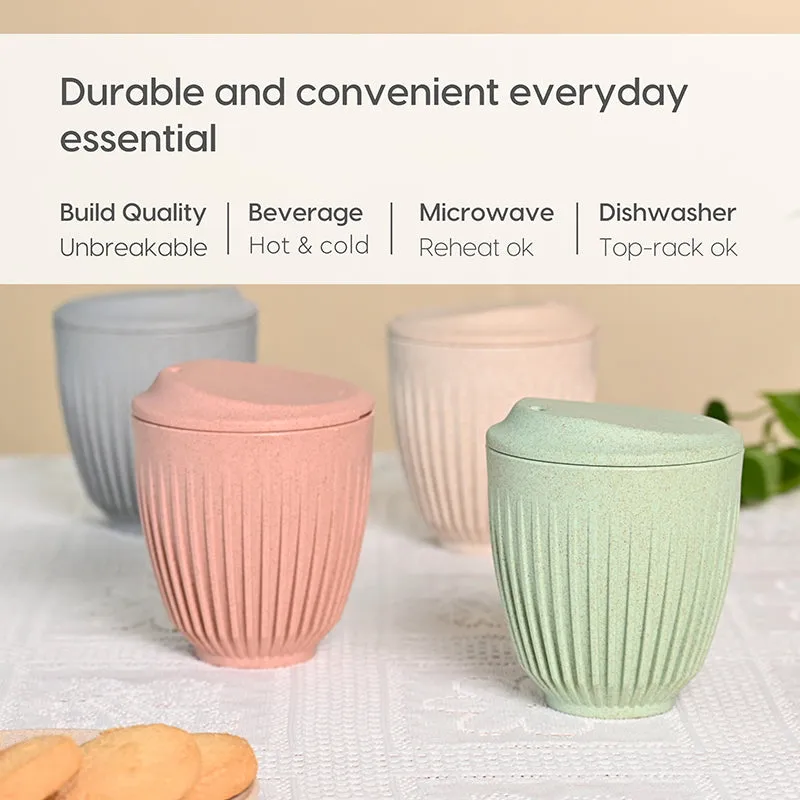 Desi Rice Husk Coffee Mug (250 mL Each) - Set of Four media 4