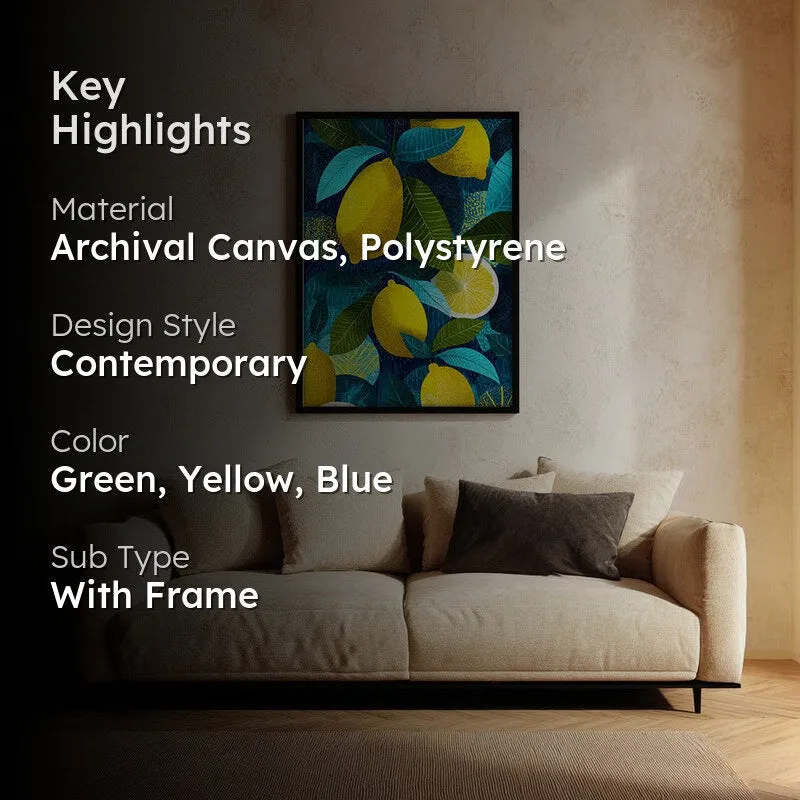 Fresh Picked Canvas Wall Painting - Black Frame media 2