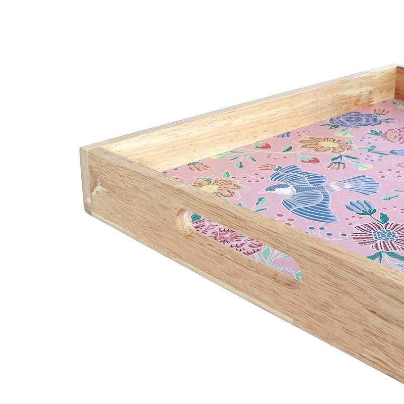 Buds & Blooms Wood Serving Tray media 3