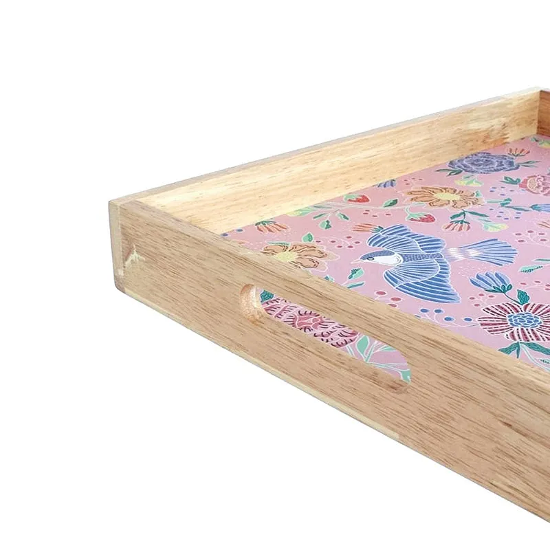Buds & Blooms Wood Serving Tray media 3