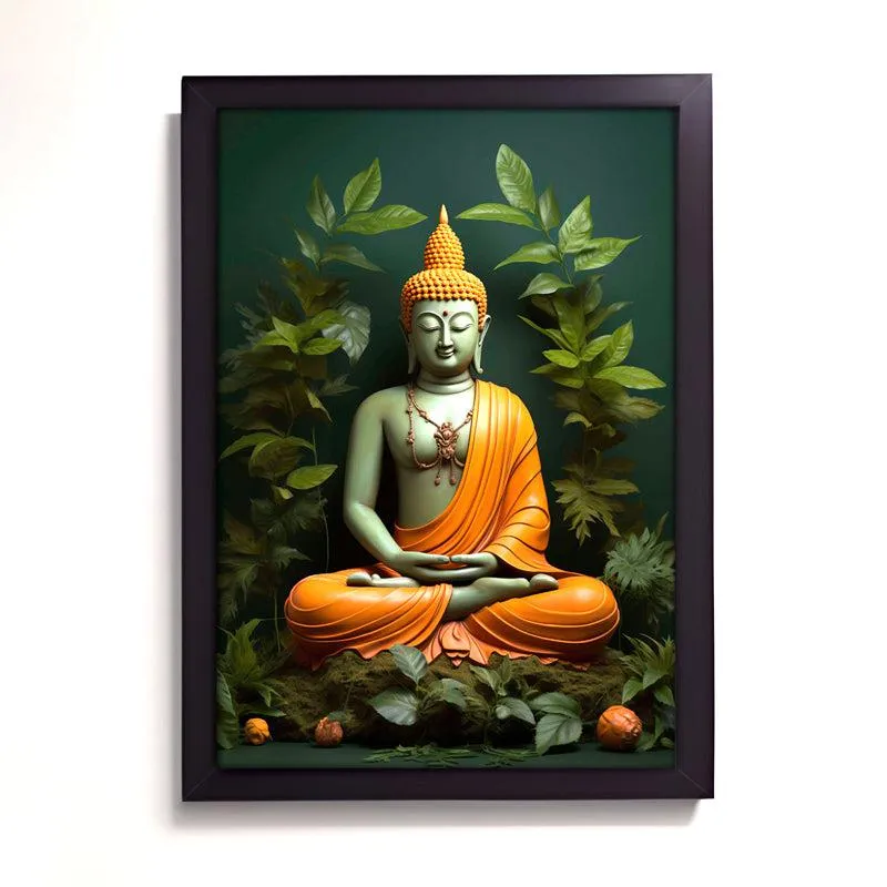 Celestial Stillness Buddha Wall Painting media 3