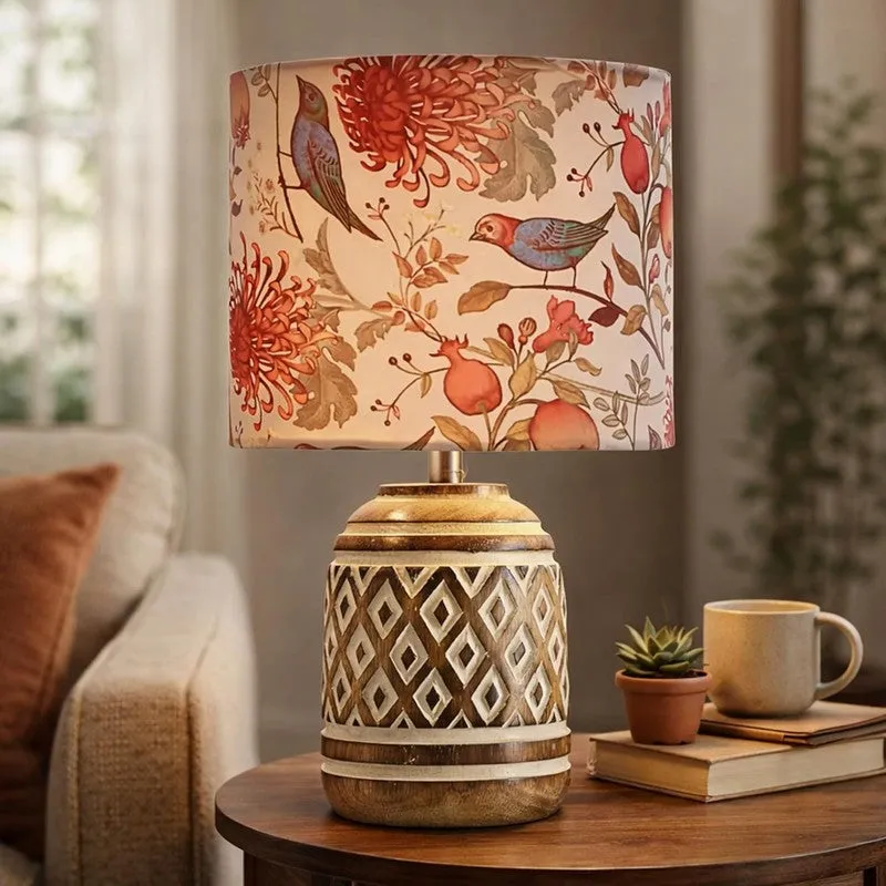 BirdVista Wooden Table Lamp media 1
