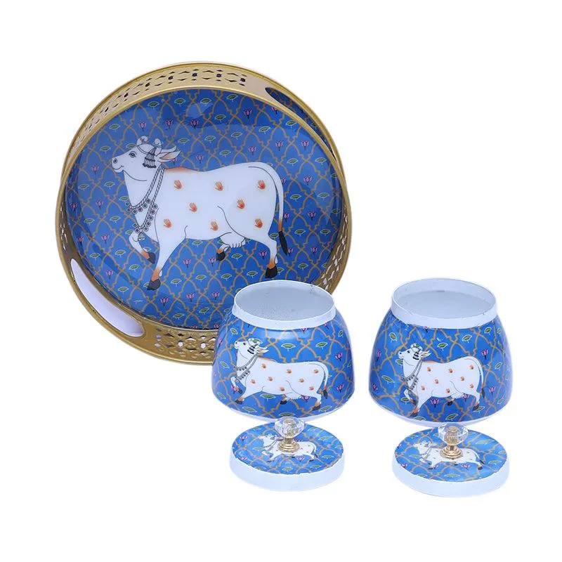 Gavya Jar with Tray (200 ML) - Three Piece Set media 4