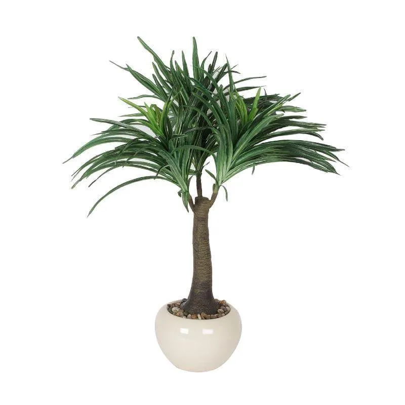 Faux Tall Nolina Bonsai In Ceramic Pot - 2.03 ft media 4