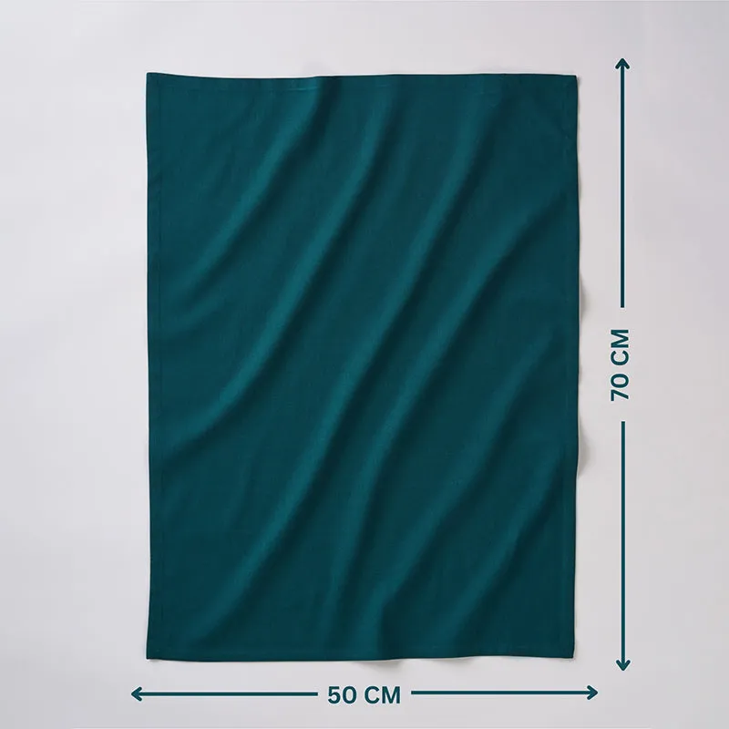 Sophistitch Solid Cotton Kitchen Towel (Dark Green) - Set Of Two media 5