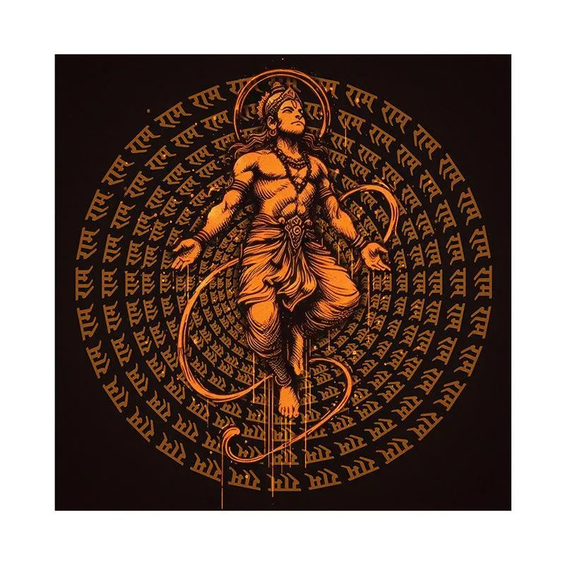 Hanuman Sacred Space Wall Painting media 4