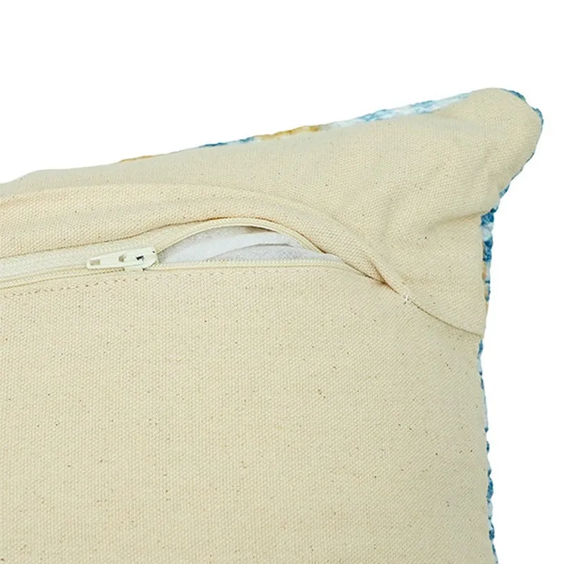 BlossomTrail Cushion Cover (Blue) - Set Of Three media 6