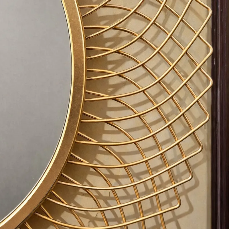 Meher Gold Wall Mirror media 6