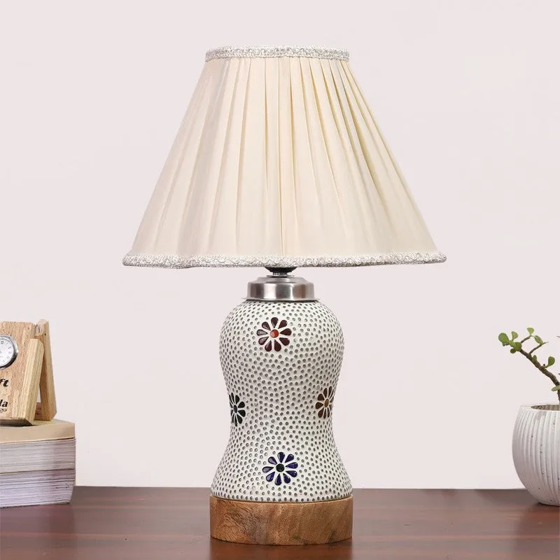 Espera Pleated Wooden Table Lamp - Multicolor media 4