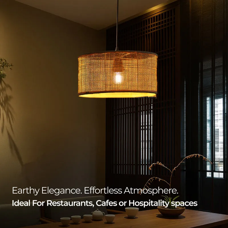 Lume Ray Rattan & Metal Ceiling Lamp media 6