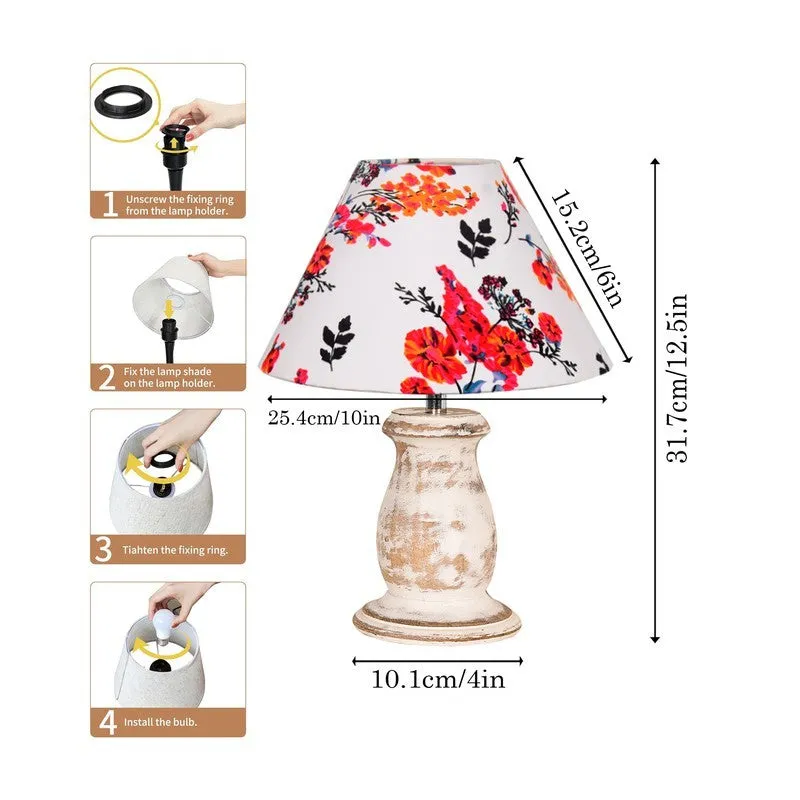 RadiantAura Stylish Wooden Table Lamp - Multicolor media 7
