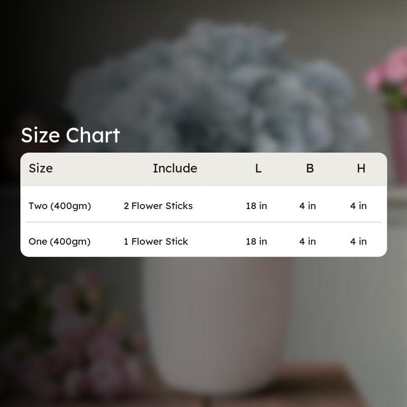 Hydrangia Silk Artificial Flower Stick - Blue media 12