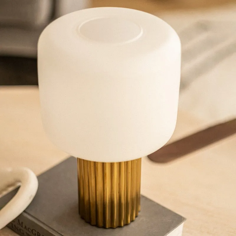 Orange Tree Glided Glass Table Lamp - White,Gold media 6