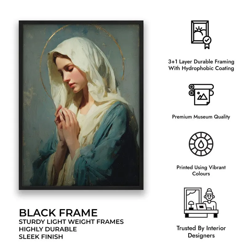 Grace in Devotion I Archival Paper Wall Painting With Black Frame media 7