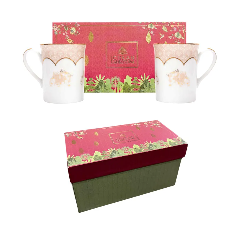 Gilded Legacy 24k Gold Brushed Porcelain Coffee Mug (300 mL Each) - Set of Two media 7