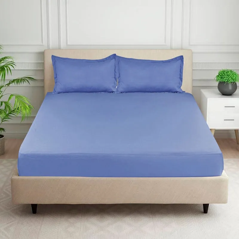 Cloud Drift Fitted Microfiber Bedsheet (Purple) - 140 GSM media 1