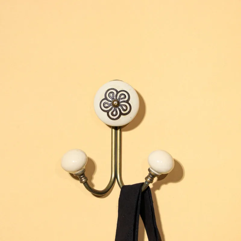 Marya Floral Filigree Wall Hook media 1