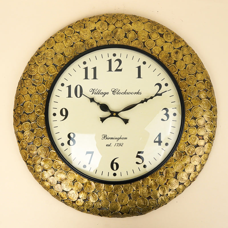 Summer Solstice Hand-Painted Wood Wall Clock media 3