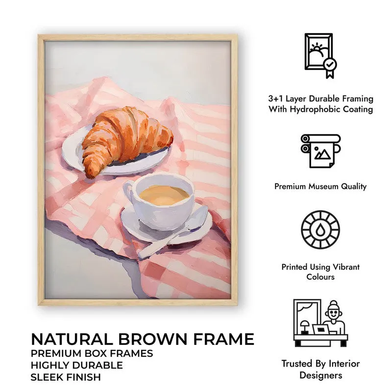 Blush Sip Archival Canvas Wall Art - Brown media 10