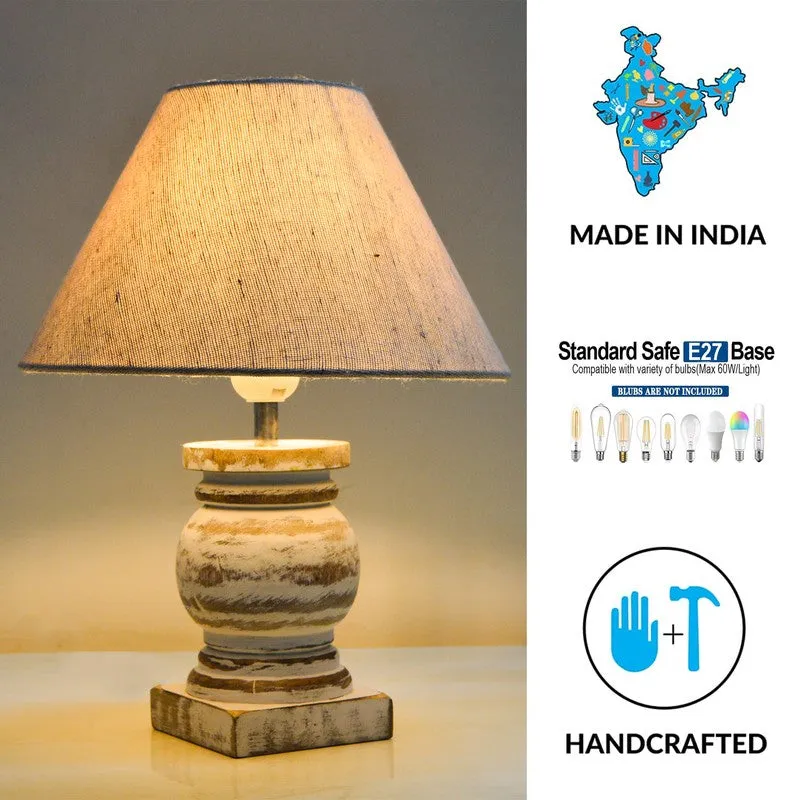 MonoCraft Wooden Table Lamp - Beiige media 5