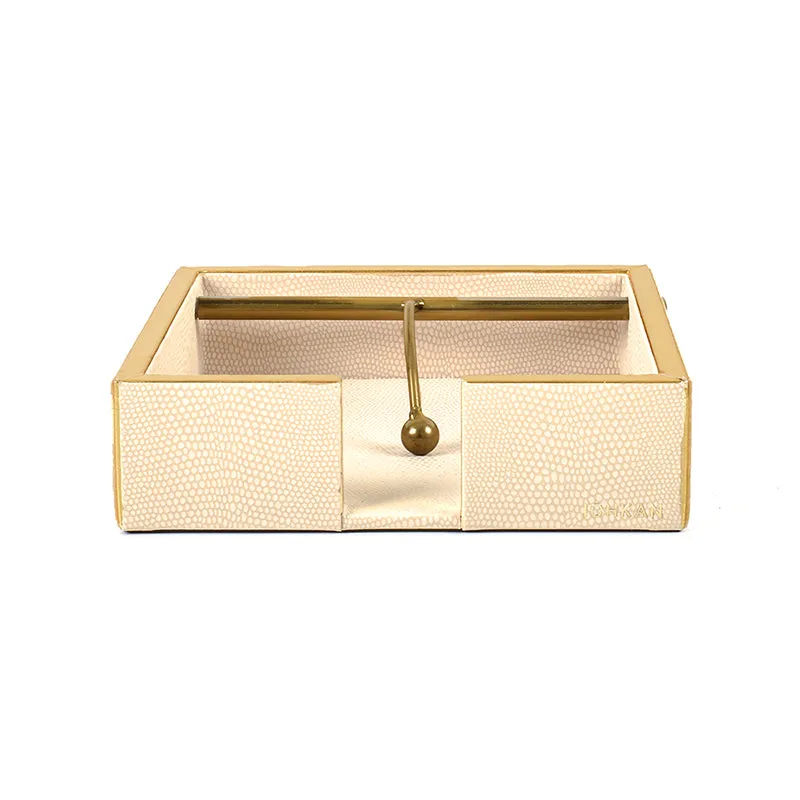 Tisquo Faux Leather Tissue Holder - Ivory media 3