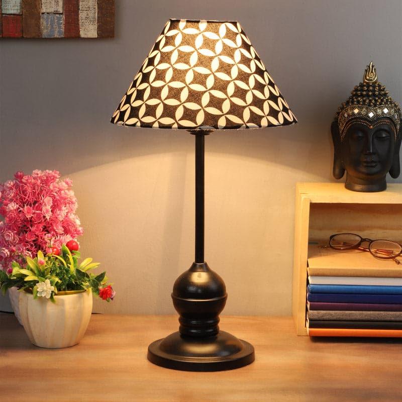 Tatania Lura Fabric Table Lamp - Black,White