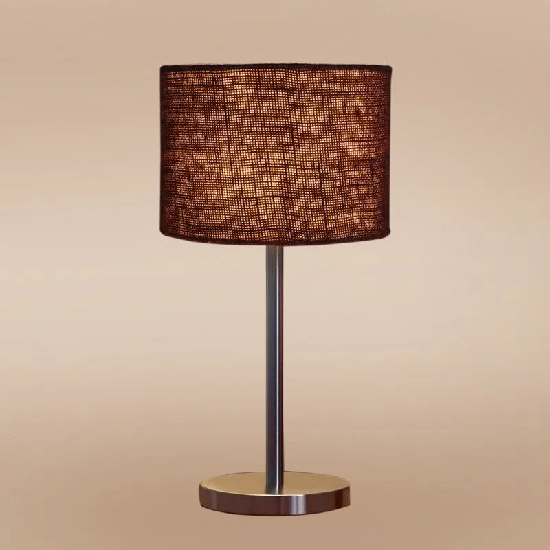 Noctra Silk Glow Metal Table Lamp - Brown media 6